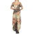 Hawaii Summer Maxi Dress Aloha Tribal Pattern Beige Version - Wonder Print Shop