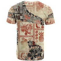 Hawaii T Shirt Aloha Tribal Pattern Beige Version - Wonder Print Shop