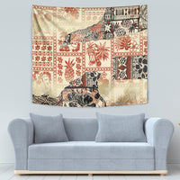 Hawaii Tapestry Aloha Tribal Pattern Beige Version - Wonder Print Shop