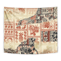 Hawaii Tapestry Aloha Tribal Pattern Beige Version - Wonder Print Shop