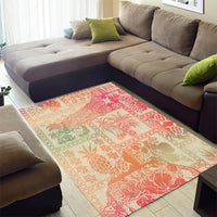 Hawaii Area Rug Aloha Tribal Pattern Sweat Pink Ombre LT9 - Wonder Print Shop