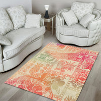 Hawaii Area Rug Aloha Tribal Pattern Sweat Pink Ombre LT9 - Wonder Print Shop