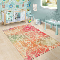 Hawaii Area Rug Aloha Tribal Pattern Sweat Pink Ombre LT9 - Wonder Print Shop