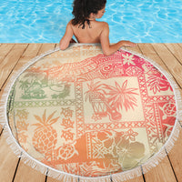 Hawaii Beach Blanket Aloha Tribal Pattern Sweat Pink Ombre LT9 - Wonder Print Shop