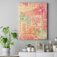 Hawaii Canvas Wall Art Aloha Tribal Pattern Sweat Pink Ombre LT9 - Wonder Print Shop