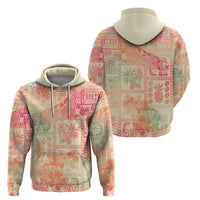 Hawaii Hoodie Aloha Tribal Pattern Sweat Pink Ombre - Wonder Print Shop
