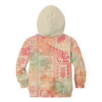 Hawaii Kid Hoodie Aloha Tribal Pattern Sweat Pink Ombre - Wonder Print Shop