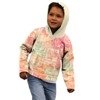 Hawaii Kid Hoodie Aloha Tribal Pattern Sweat Pink Ombre - Wonder Print Shop