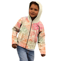 Hawaii Kid Hoodie Aloha Tribal Pattern Sweat Pink Ombre - Wonder Print Shop