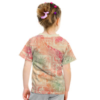 Hawaii Kid T Shirt Aloha Tribal Pattern Sweat Pink Ombre - Wonder Print Shop