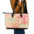 Hawaii Leather Tote Bag Aloha Tribal Pattern Sweat Pink Ombre - Wonder Print Shop