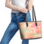Hawaii Leather Tote Bag Aloha Tribal Pattern Sweat Pink Ombre - Wonder Print Shop