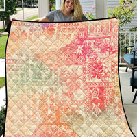 Hawaii Quilt Aloha Tribal Pattern Sweat Pink Ombre - Wonder Print Shop
