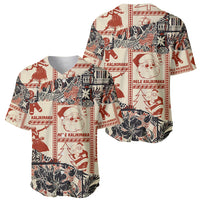 Aloha Hawaii Christmas Baseball Jersey Mele Kalikimaka Tapa Tribal Retro Style LT9 - Wonder Print Shop