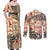 Aloha Hawaii Christmas Couples Matching Off Shoulder Maxi Dress and Long Sleeve Button Shirt Mele Kalikimaka Tapa Tribal Retro Style LT9 - Wonder Print Shop