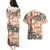 Aloha Hawaii Christmas Couples Matching Puletasi Dress and Hawaiian Shirt Mele Kalikimaka Tapa Tribal Retro Style LT9 - Wonder Print Shop