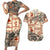 Aloha Hawaii Christmas Couples Matching Short Sleeve Bodycon Dress and Hawaiian Shirt Mele Kalikimaka Tapa Tribal Retro Style LT9 - Wonder Print Shop