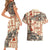 Aloha Hawaii Christmas Couples Matching Short Sleeve Bodycon Dress and Hawaiian Shirt Mele Kalikimaka Tapa Tribal Retro Style LT9 - Wonder Print Shop
