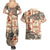 Aloha Hawaii Christmas Couples Matching Summer Maxi Dress and Hawaiian Shirt Mele Kalikimaka Tapa Tribal Retro Style LT9 - Wonder Print Shop
