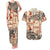 Aloha Hawaii Christmas Couples Matching Tank Maxi Dress and Hawaiian Shirt Mele Kalikimaka Tapa Tribal Retro Style LT9 - Wonder Print Shop