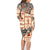 Aloha Hawaii Christmas Family Matching Long Sleeve Bodycon Dress and Hawaiian Shirt Mele Kalikimaka Tapa Tribal Retro Style LT9 - Wonder Print Shop