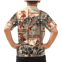 Aloha Hawaii Christmas Family Matching Mermaid Dress and Hawaiian Shirt Mele Kalikimaka Tapa Tribal Retro Style LT9 - Wonder Print Shop