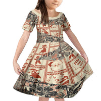 Aloha Hawaii Christmas Family Matching Mermaid Dress and Hawaiian Shirt Mele Kalikimaka Tapa Tribal Retro Style LT9 - Wonder Print Shop