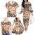 Aloha Hawaii Christmas Family Matching Off Shoulder Long Sleeve Dress and Hawaiian Shirt Mele Kalikimaka Tapa Tribal Retro Style - Wonder Print Shop