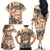 Aloha Hawaii Christmas Family Matching Off Shoulder Long Sleeve Dress and Hawaiian Shirt Mele Kalikimaka Tapa Tribal Retro Style - Wonder Print Shop