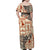 Aloha Hawaii Christmas Family Matching Off Shoulder Maxi Dress and Hawaiian Shirt Mele Kalikimaka Tapa Tribal Retro Style LT9 - Wonder Print Shop