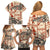 Aloha Hawaii Christmas Family Matching Off Shoulder Short Dress and Hawaiian Shirt Mele Kalikimaka Tapa Tribal Retro Style LT9 - Wonder Print Shop