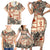 Aloha Hawaii Christmas Family Matching Short Sleeve Bodycon Dress and Hawaiian Shirt Mele Kalikimaka Tapa Tribal Retro Style - Wonder Print Shop