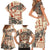 Aloha Hawaii Christmas Family Matching Short Sleeve Bodycon Dress and Hawaiian Shirt Mele Kalikimaka Tapa Tribal Retro Style - Wonder Print Shop