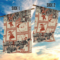 Aloha Hawaii Christmas Garden Flag Mele Kalikimaka Tapa Tribal Retro Style - Wonder Print Shop