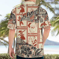 Aloha Hawaii Christmas Hawaiian Shirt Mele Kalikimaka Tapa Tribal Retro Style - Wonder Print Shop