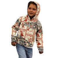 Aloha Hawaii Christmas Kid Hoodie Mele Kalikimaka Tapa Tribal Retro Style - Wonder Print Shop