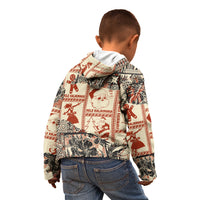 Aloha Hawaii Christmas Kid Hoodie Mele Kalikimaka Tapa Tribal Retro Style - Wonder Print Shop