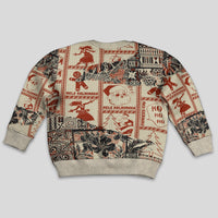 Aloha Hawaii Christmas Kid Ugly Christmas Sweater Mele Kalikimaka Tapa Tribal Retro Style - Wonder Print Shop