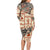Aloha Hawaii Christmas Long Sleeve Bodycon Dress Mele Kalikimaka Tapa Tribal Retro Style - Wonder Print Shop