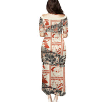 Aloha Hawaii Christmas Puletasi Mele Kalikimaka Tapa Tribal Retro Style - Wonder Print Shop