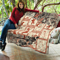 Aloha Hawaii Christmas Quilt Mele Kalikimaka Tapa Tribal Retro Style - Wonder Print Shop