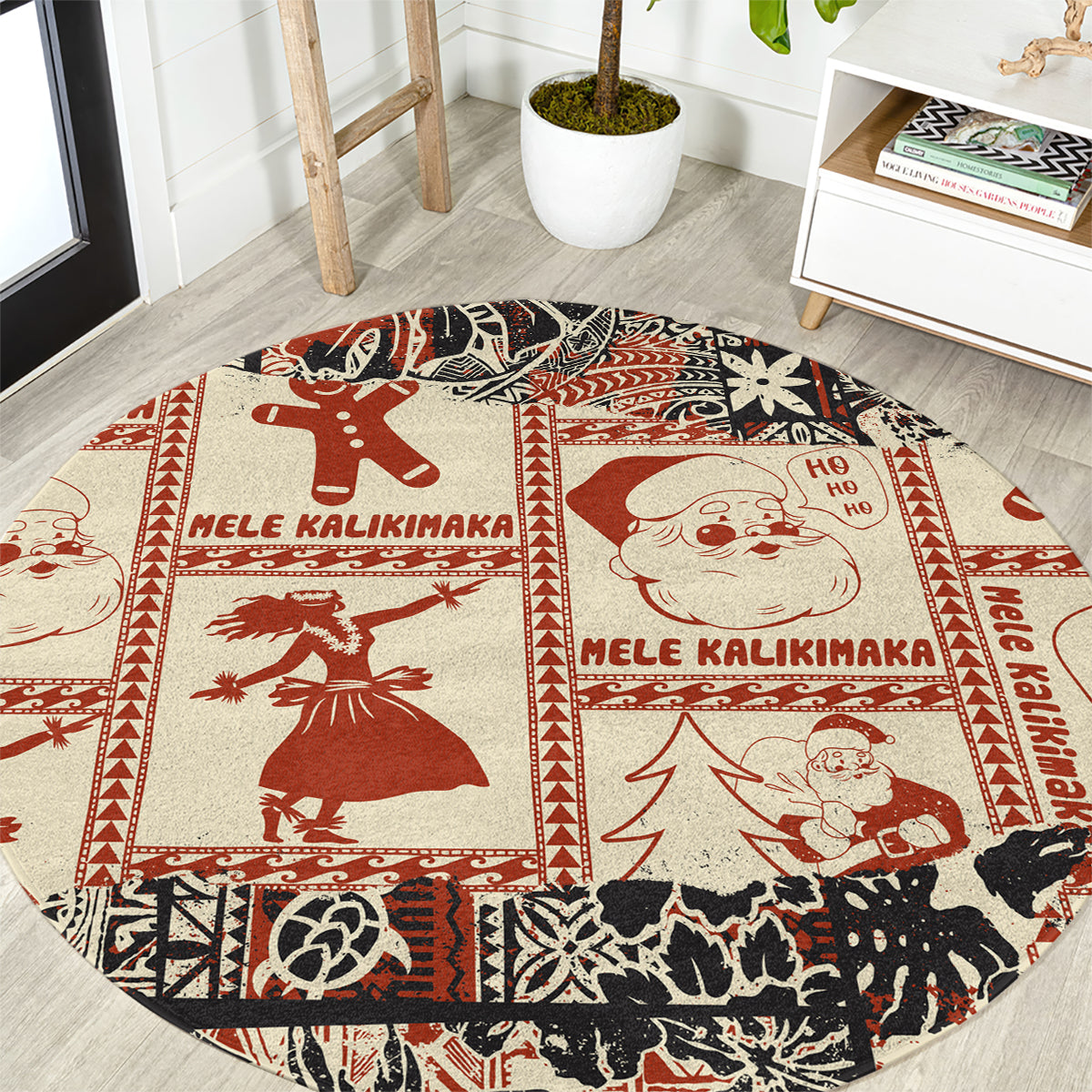 aloha-hawaii-christmas-round-carpet-mele-kalikimaka-tapa-tribal-retro-style