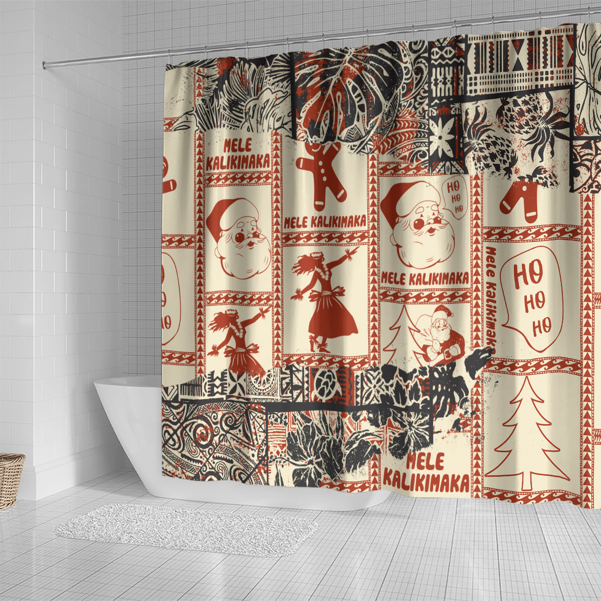 aloha-hawaii-christmas-shower-curtain-mele-kalikimaka-tapa-tribal-retro-style