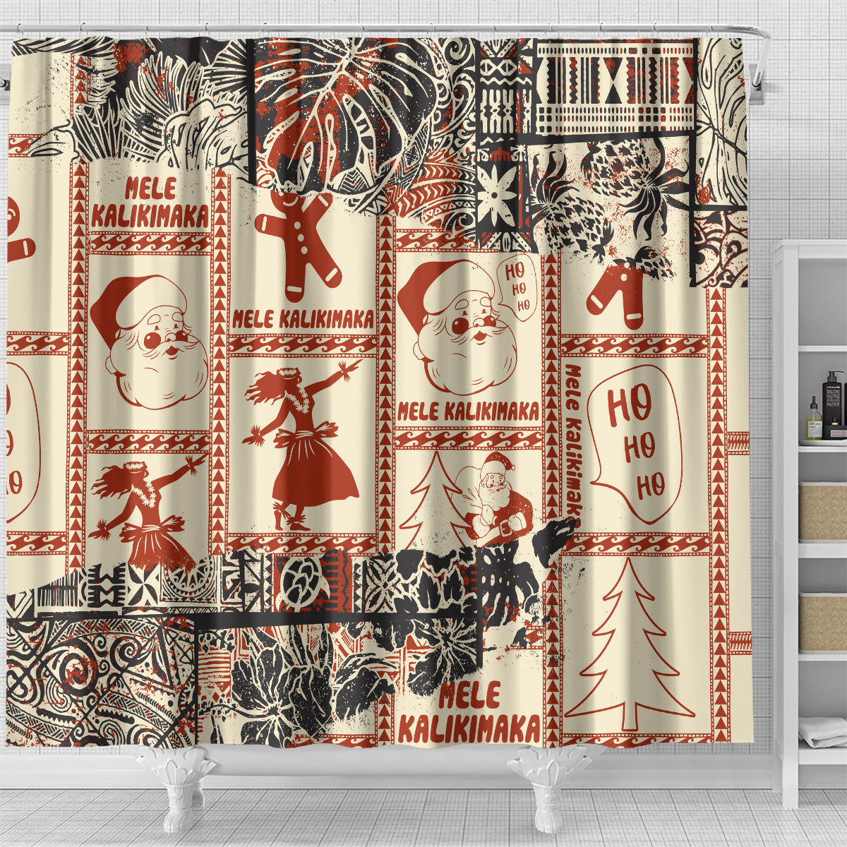aloha-hawaii-christmas-shower-curtain-mele-kalikimaka-tapa-tribal-retro-style