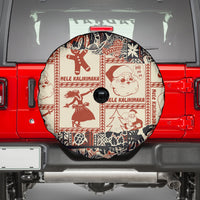 Aloha Hawaii Christmas Spare Tire Cover Mele Kalikimaka Tapa Tribal Retro Style - Wonder Print Shop