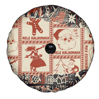 Aloha Hawaii Christmas Spare Tire Cover Mele Kalikimaka Tapa Tribal Retro Style - Wonder Print Shop