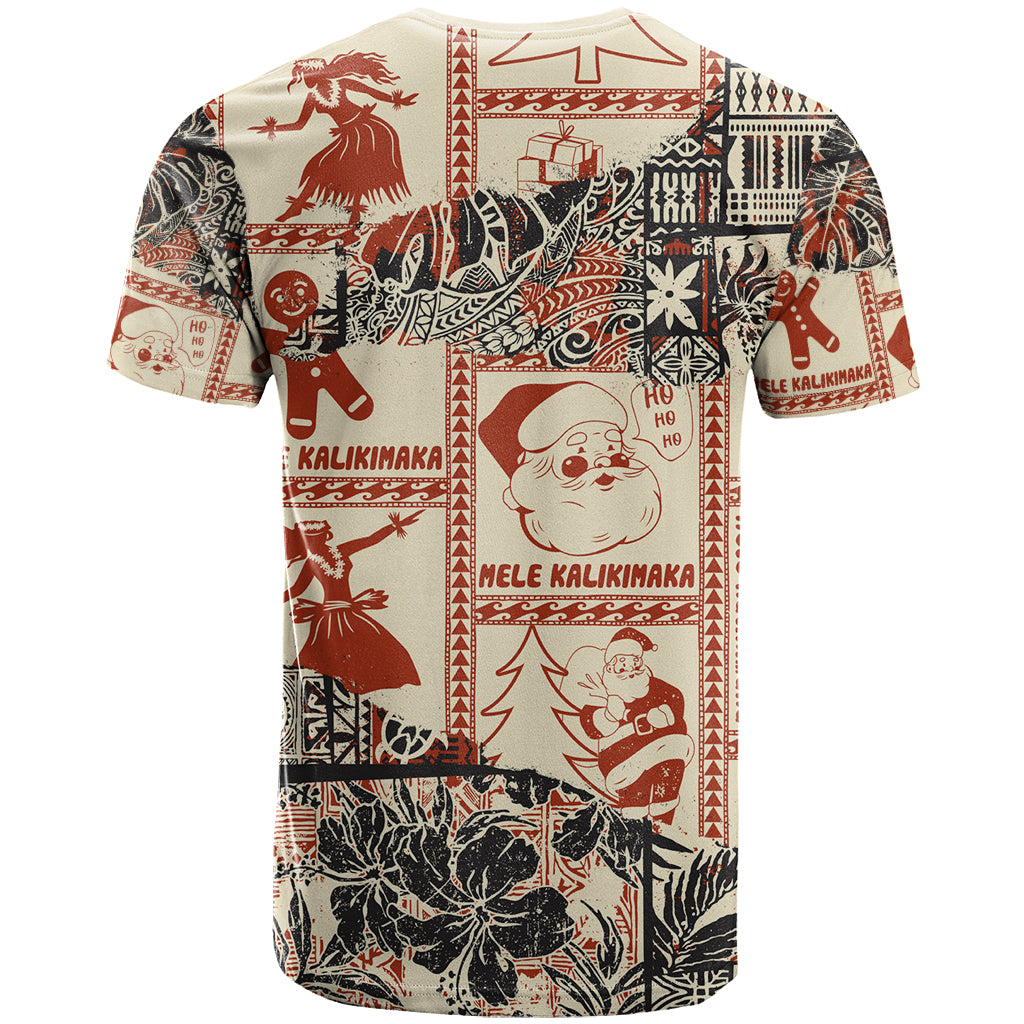 Aloha Hawaii Christmas T Shirt Mele Kalikimaka Tapa Tribal Retro Style - Wonder Print Shop
