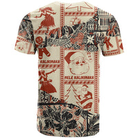 Aloha Hawaii Christmas T Shirt Mele Kalikimaka Tapa Tribal Retro Style - Wonder Print Shop