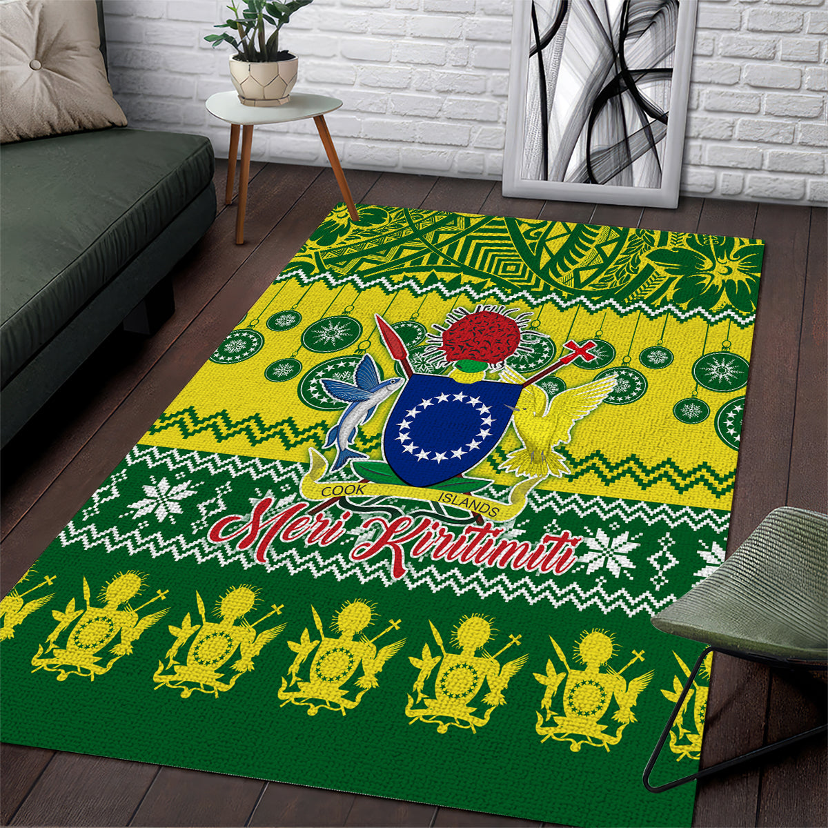 Cook Islands Christmas Area Rug Santa Beach Meri Kiritimiti LT9 - Wonder Print Shop
