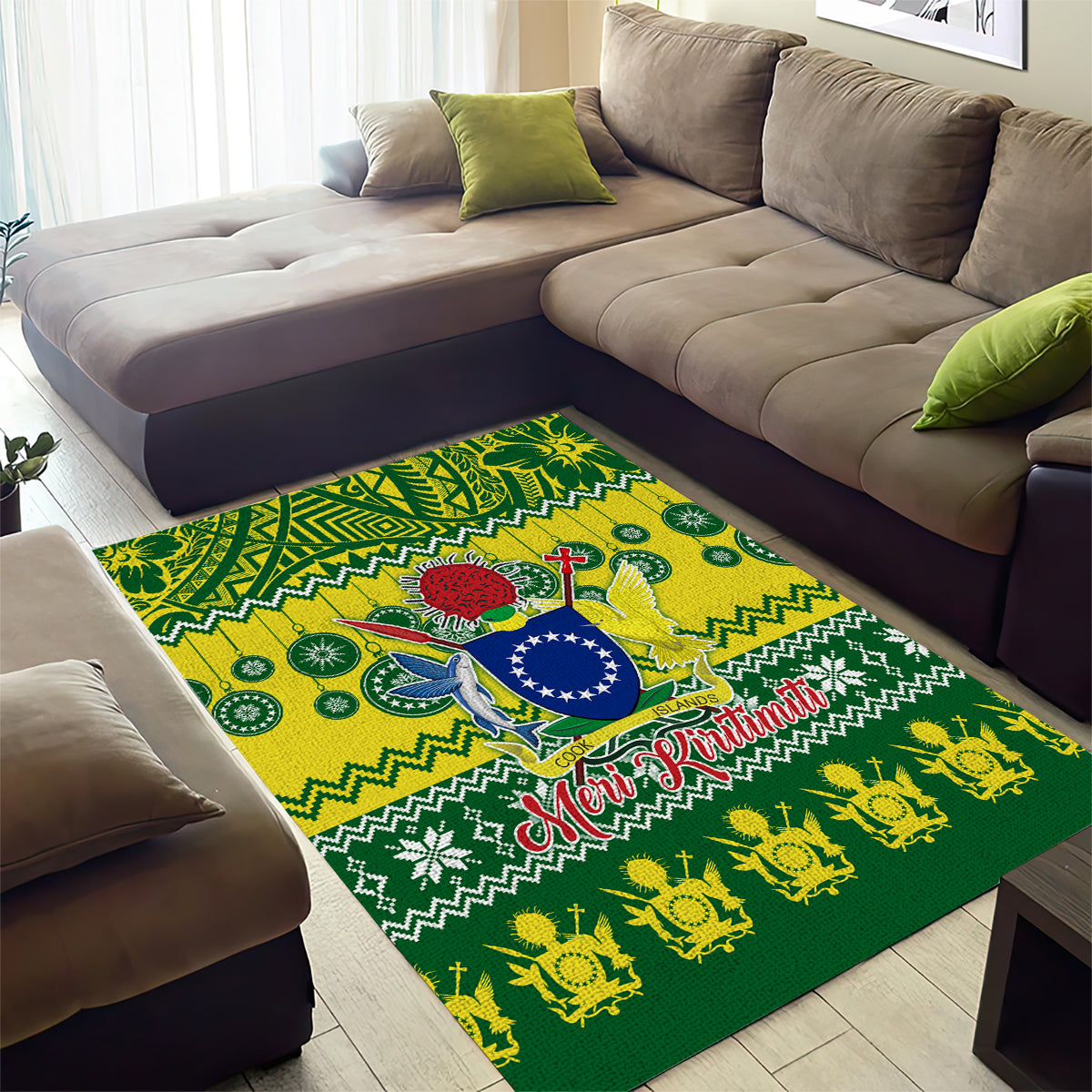Cook Islands Christmas Area Rug Santa Beach Meri Kiritimiti LT9 - Wonder Print Shop